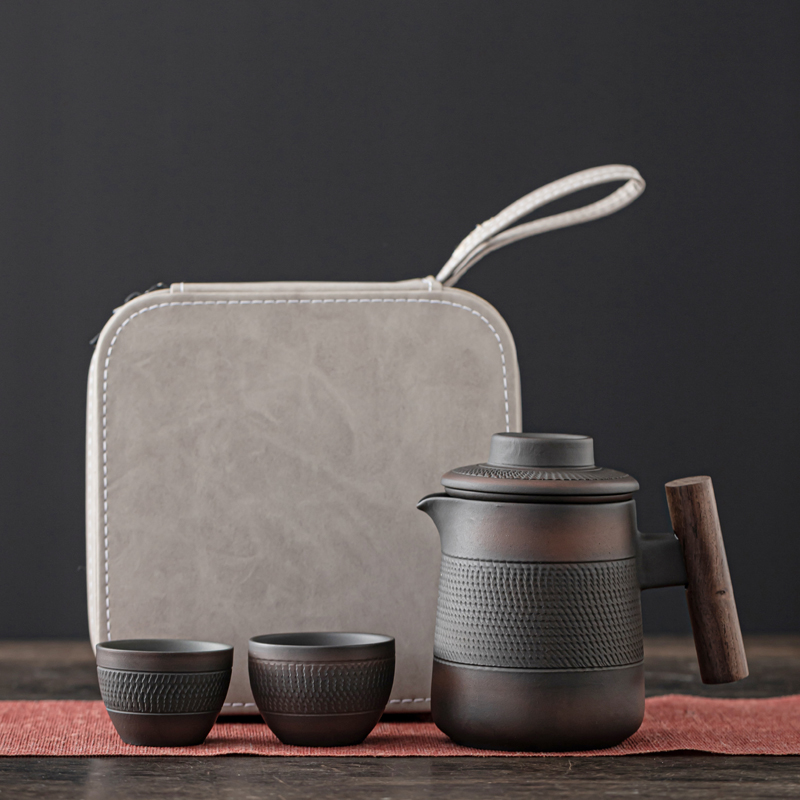 Korean Tea Set - Высококачественный фиолетовый керамический Ретро чайный сервиз