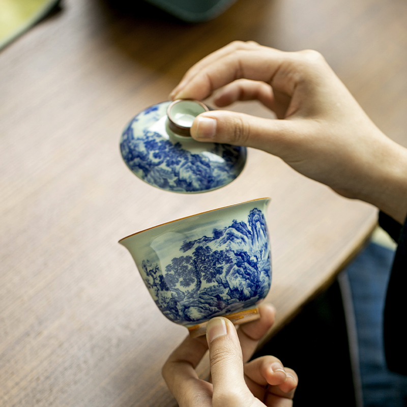 Китайская ретро сине-белая фар – обзор и цена Korean Tea Set